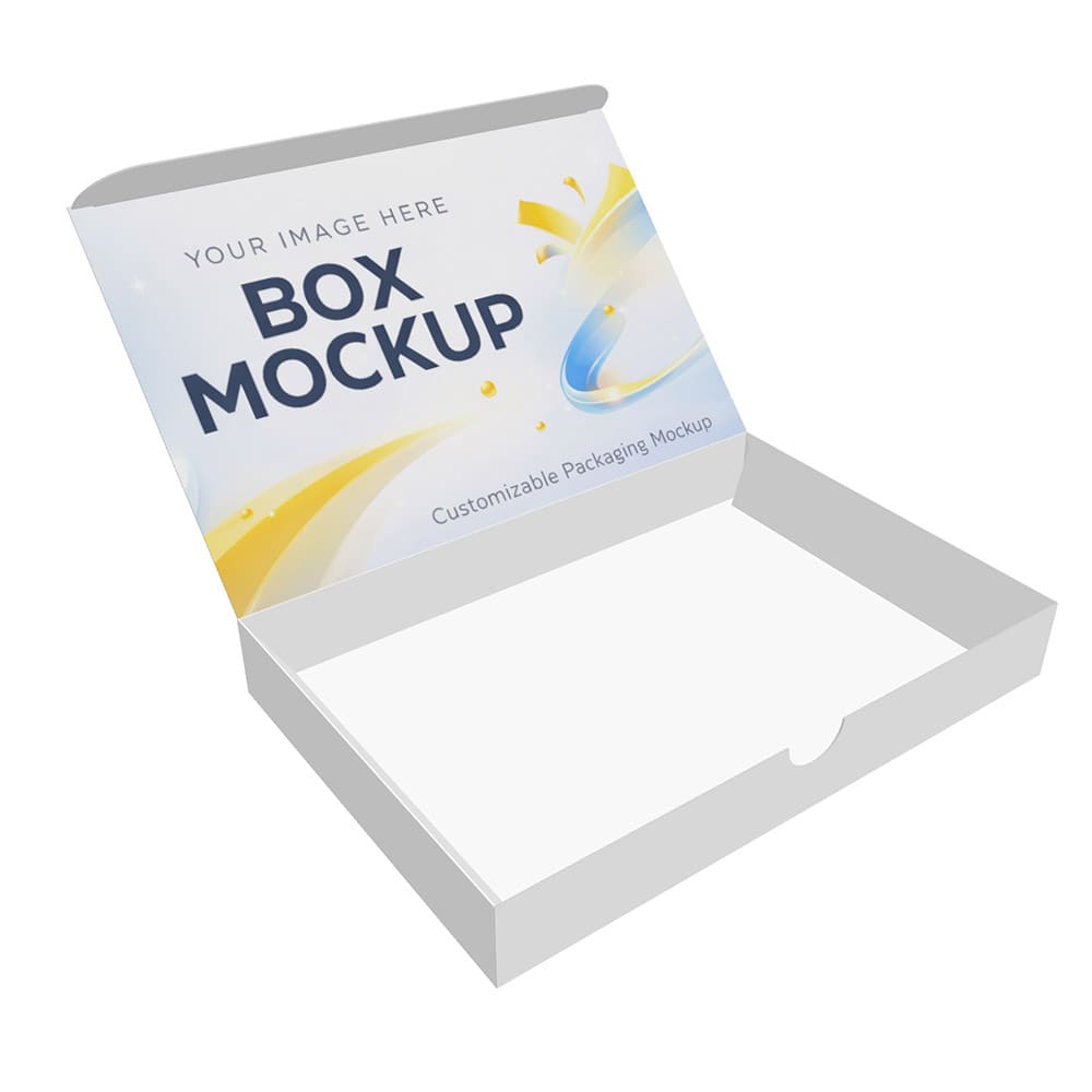 Shallow Packaging Box Mockup Generator