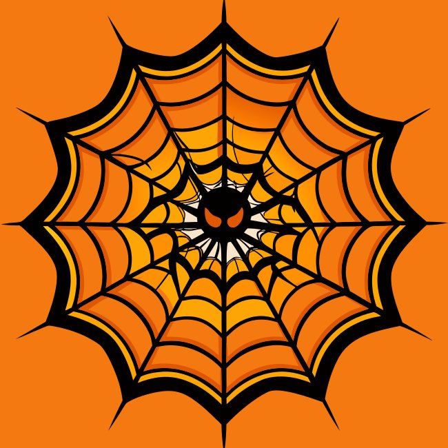 Halloween Spider Web Vector