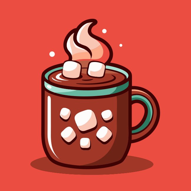Hot Cocoa Mug With Marshmallows Steam