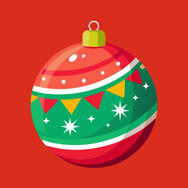 Christmas Ornament Ball Vector Design