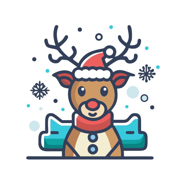 Festive Reindeer In Snow