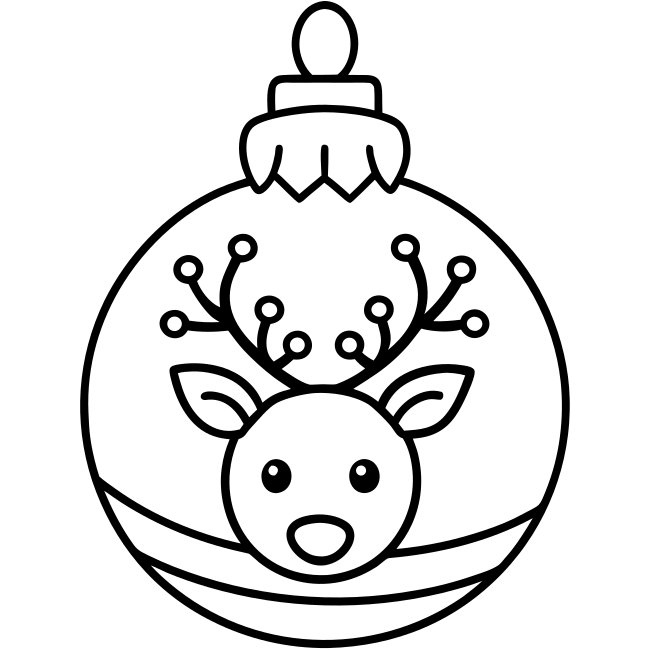 Festive Reindeer Ornament Printable