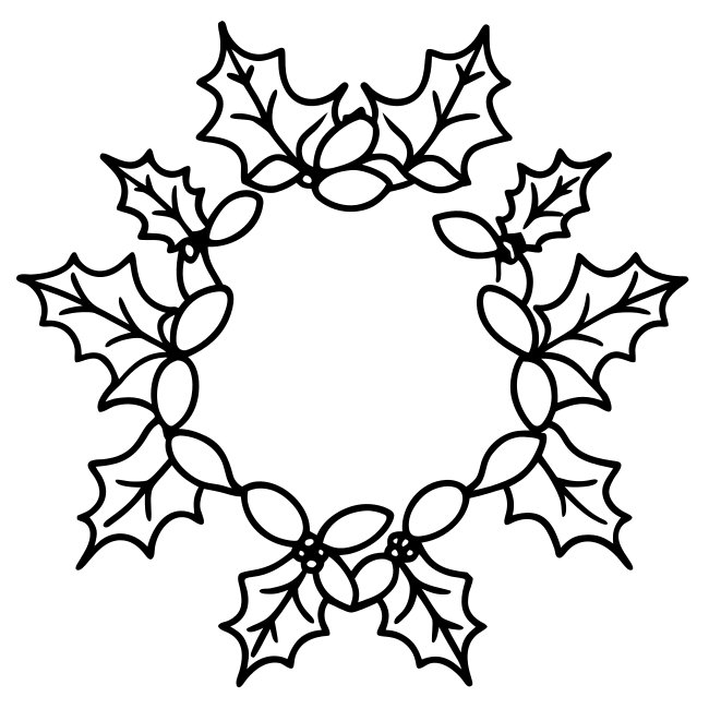 Holly Berry Wreath Design Svg