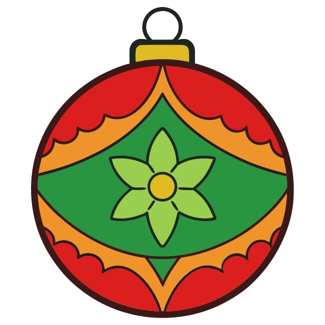 Festive Ornament Cutout Design