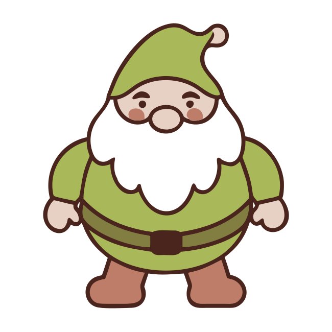 Santa Claus Christmas Icon Colored Outline