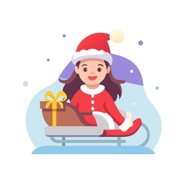 Female Santa Claus Sleigh Ride