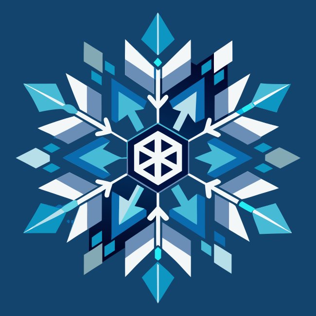 Abstract Modern Snowflake Layout Vector
