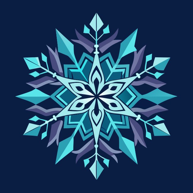 Artistic Printout Snowflake Motif Vector
