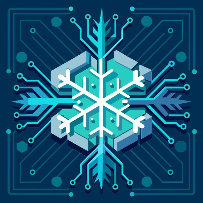 Futuristic Snowflake Circuit Board Vector