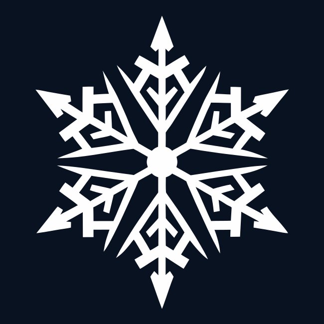 Minimalist Snowflake Silhouette Vector