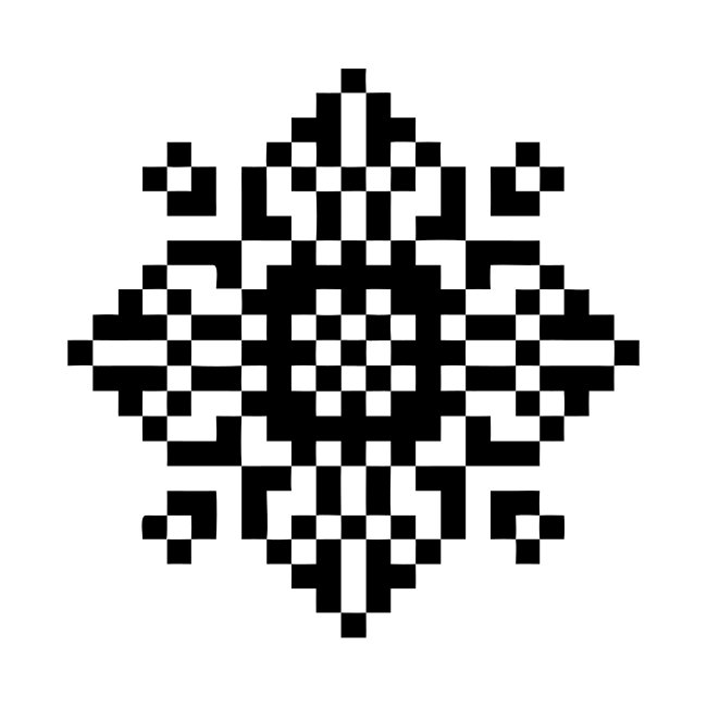 Pixel Art Snowflake Pattern Vector Design