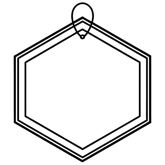 Blank Hexagonal Gift Tag Mockup Featuring Crisp Clean Lines And Smooth Surface