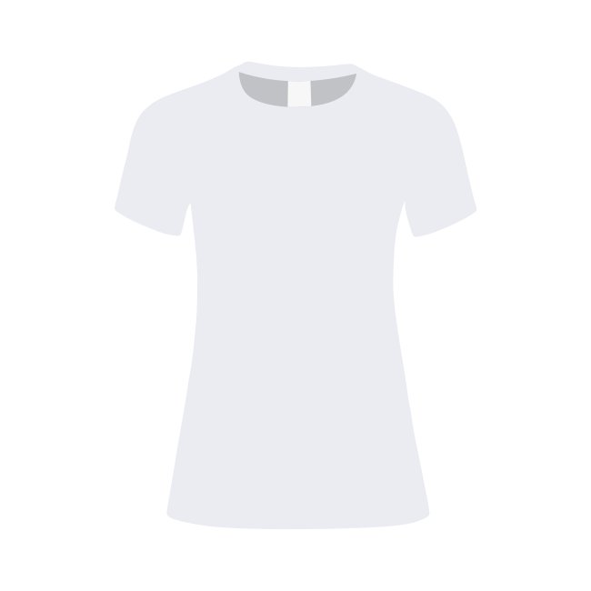Women White T Shirt Blank Vector Front View Mockup