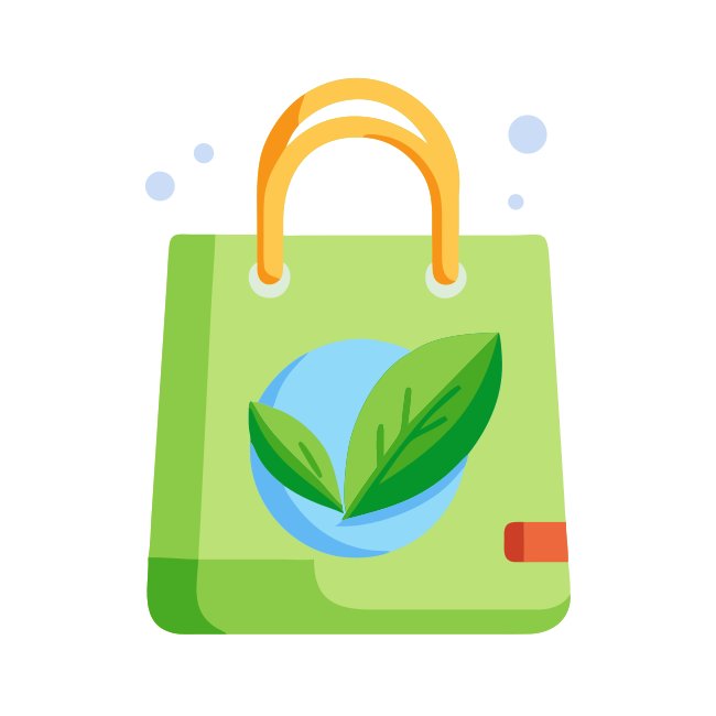 Eco Friendly Shopping Bag Illustration