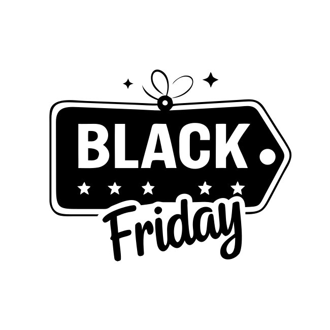 Eye Catching Black Friday Promotion Tag Svg Vector Art