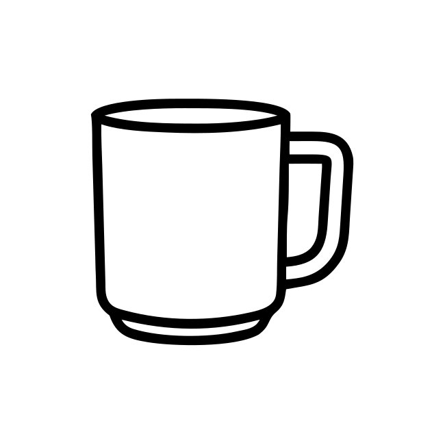 Clean White Mug Icon Mockup Svg Graphic
