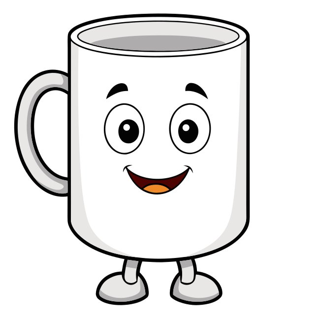 Clean White Mug Mockup Clipart Design