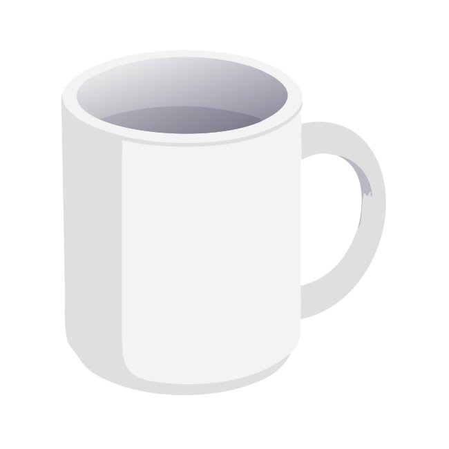 Clipart White Mug Mockup Vector Design