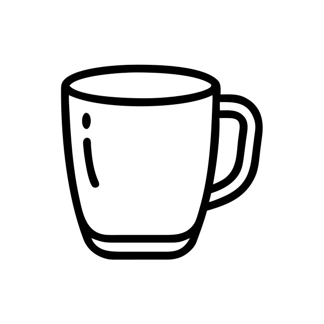 Detailed White Mug Icon Mockup Svg Illustration