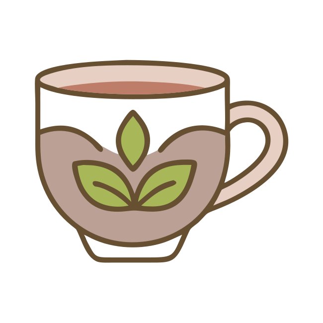 Elegant White Mug Icon On Pure Background