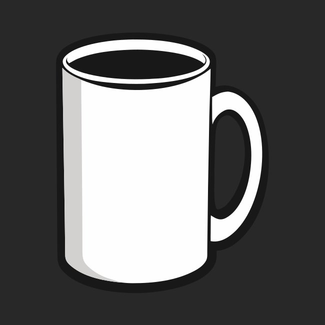 Isolated White Mug Svg Vector Silhouette For Print