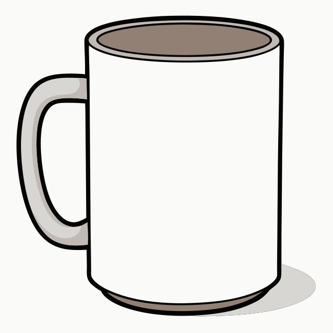 Minimal Vector White Mug Realistic Look
