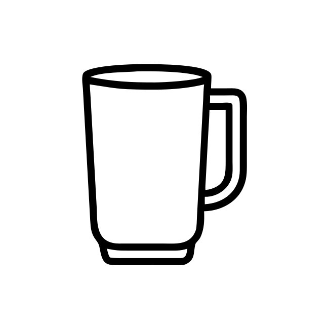 Minimalist Mug Icon Svg Mockup White Background