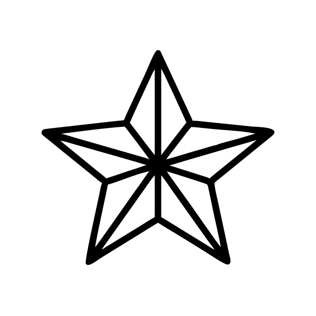 Elegant Geometric Star Christmas Ornament Vector Minimal Cutout