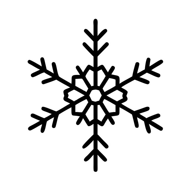 Minimal Cutout Snowflake Ornament Svg Christmas Icon Vector Graphic