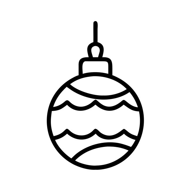 Contemporary Christmas Ball Ornament Svg Vector Artwork