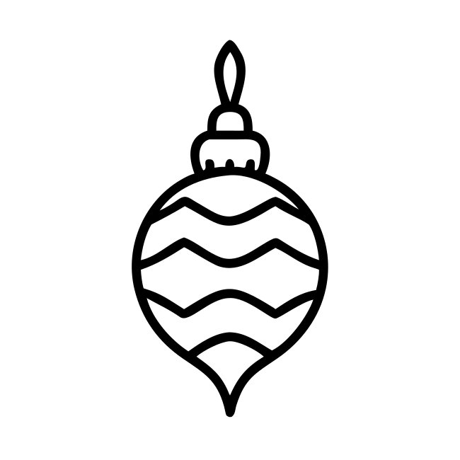 Delicate Hand Drawn Christmas Ornament Svg Vector Creation