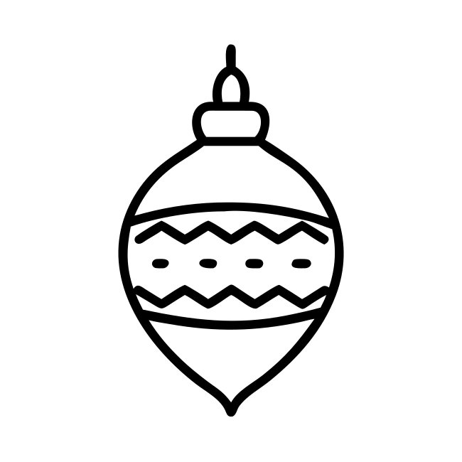 Minimalist Cutout Christmas Ornament Svg Vector Graphic Design