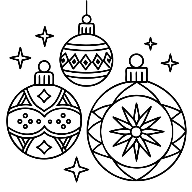 Colorful Modern Svg Vector Christmas Ornament Decorative Elements