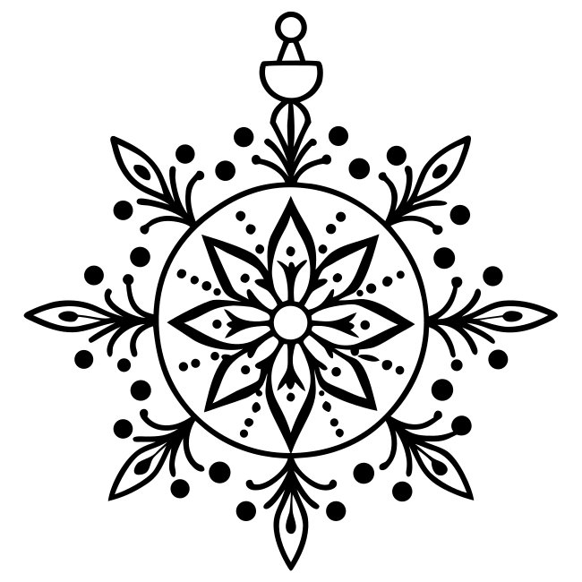 Folk Art Inspired Svg Vector Christmas Ornament Patterns Collection