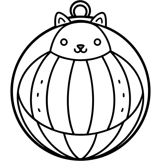 Whimsical Animal Balls Svg Vector Christmas Ornament Designs