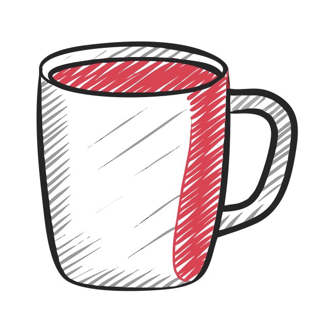 Minimalist White Mug Vector Graphic
