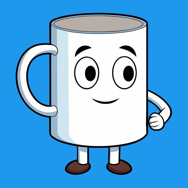 Mockup White Mug Svg Illustration