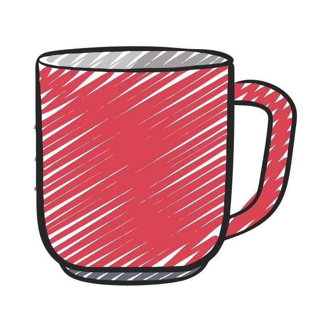 Simple Hand Drawn Mug Icon Svg