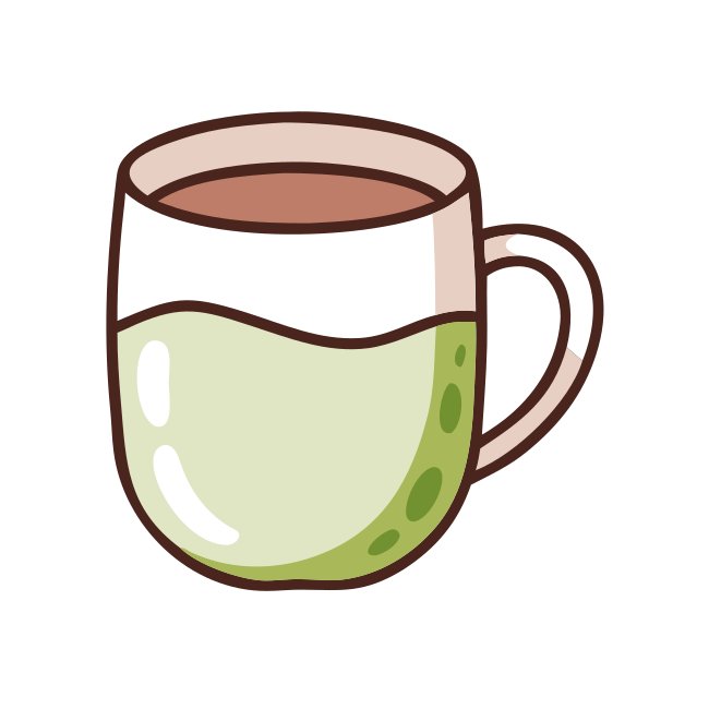 Simple White Ceramic Mug Icon With Handle