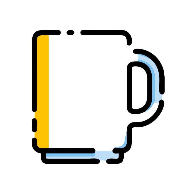 Simple White Mug Icon On White Background