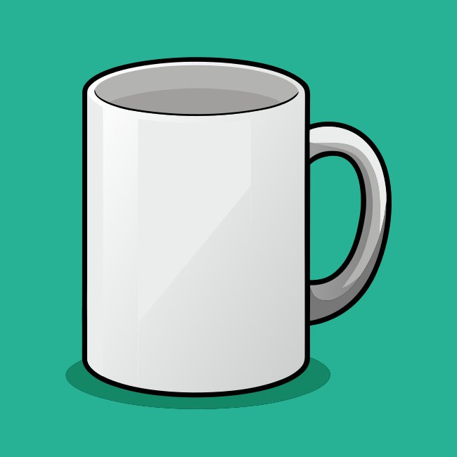 Simple White Mug Mockup Svg File Format