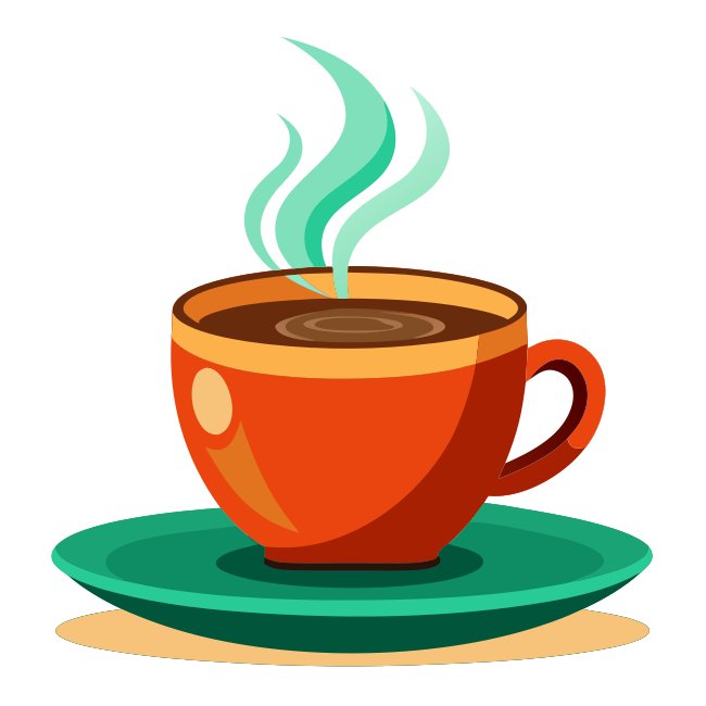 Steaming Hot Coffee Mug With Saucer