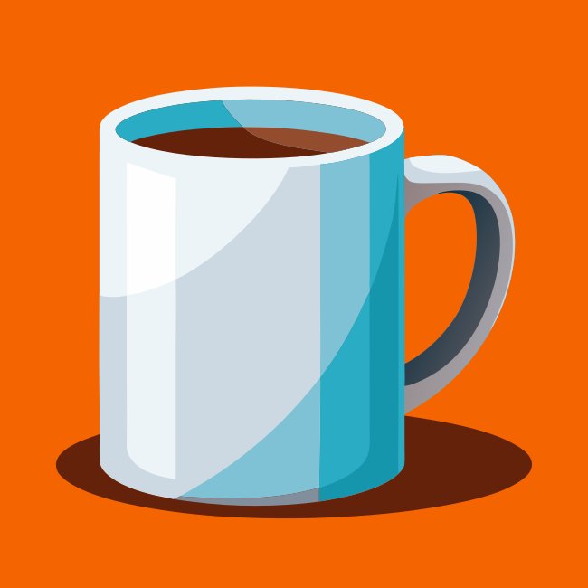 Stylized Mockup White Mug Vector