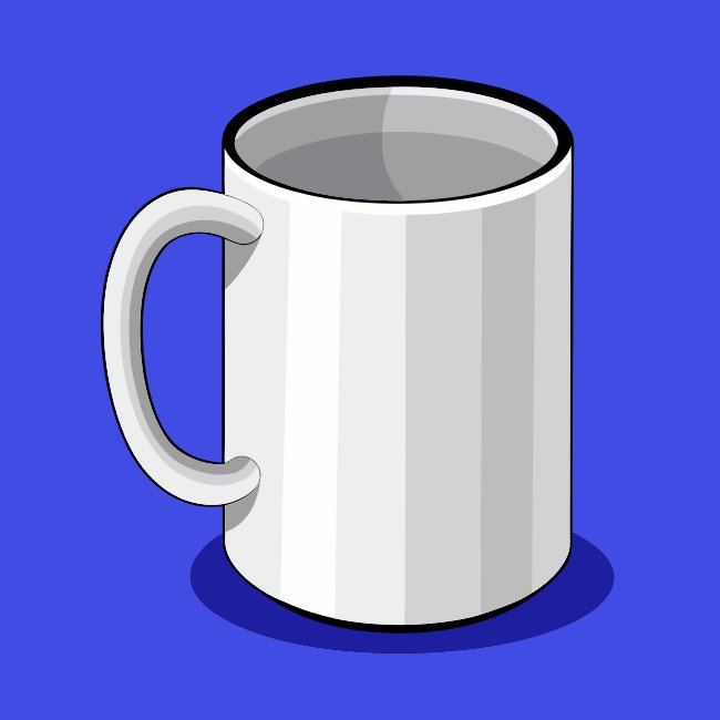Vector Clipart White Mug Mockup