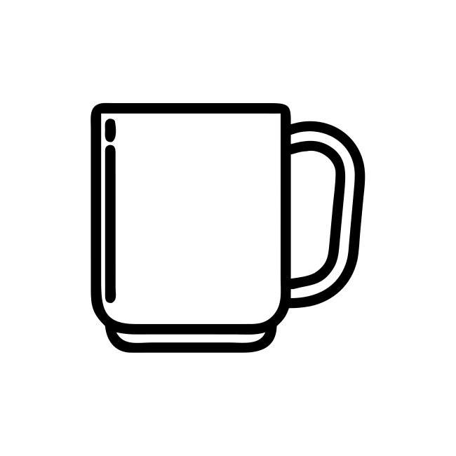 Vector Icon Graphic White Mug Mockup Svg