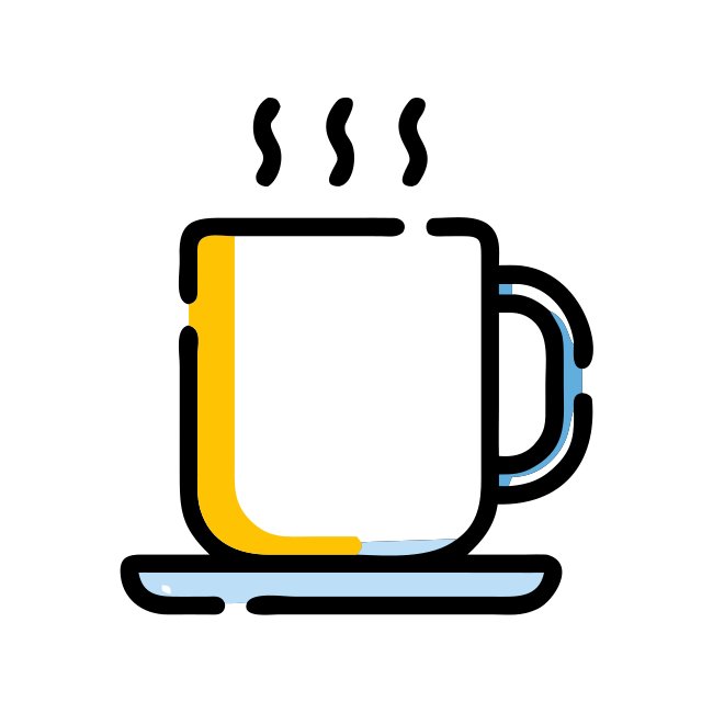 White Mug Icon Simple Elegant Look