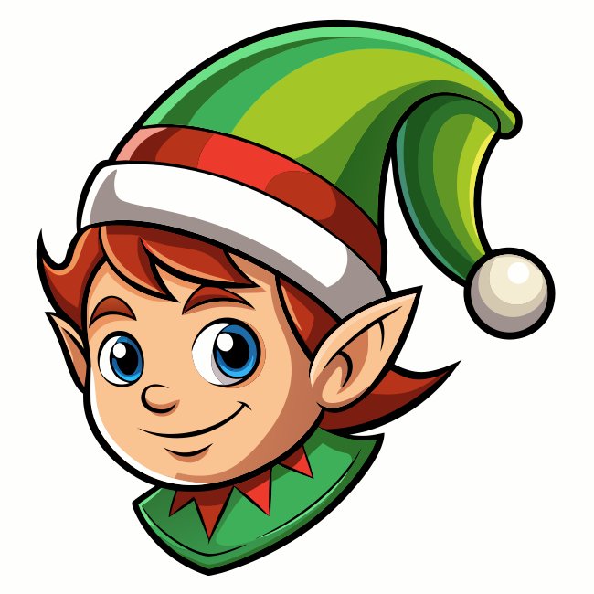 Playful Elf Hat In Comic Style Svg