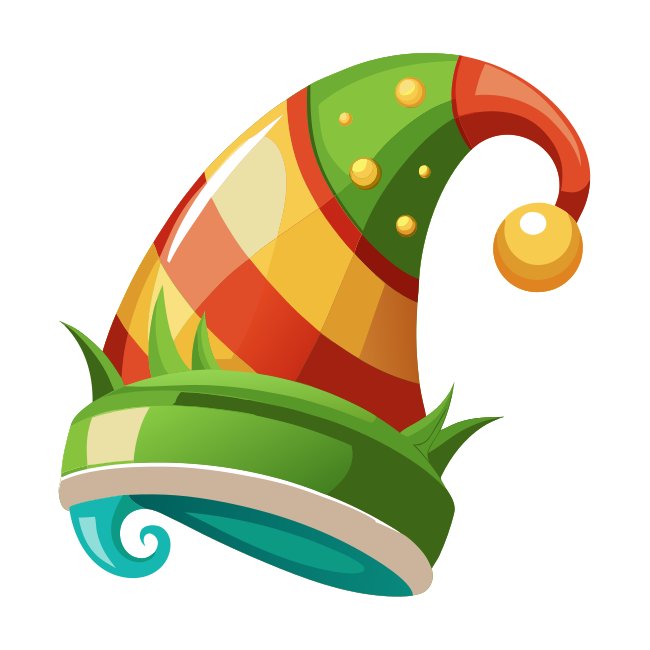 Whimsical Elf Hat In Watercolor Style Svg