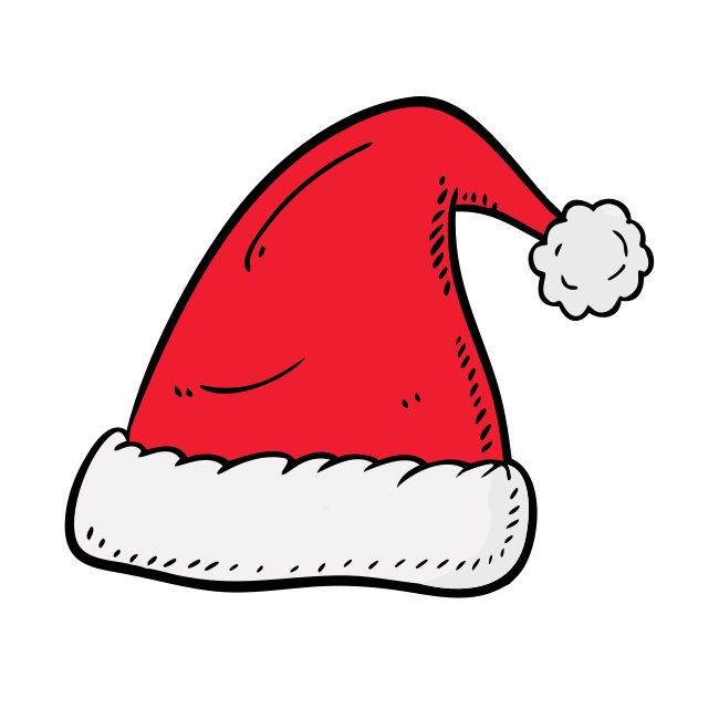 Santa Hat Doodle Cartoon Style Svg Image
