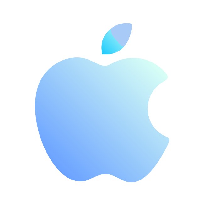 Vibrant Pastel Color Apple Logo SVG